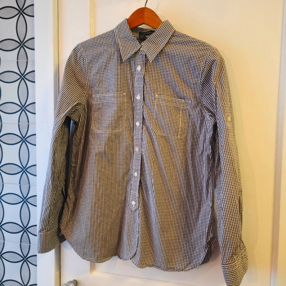 Lauren Ralph Lauren Black White Button Down